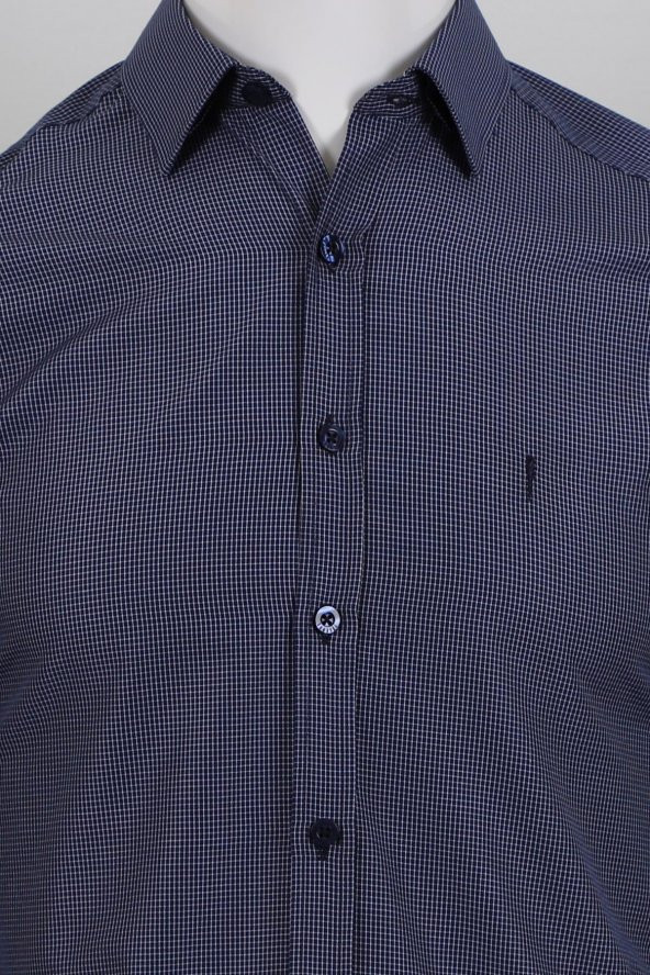 Uzun Kol Slim Fit Desenli Gömlek - Resim 4