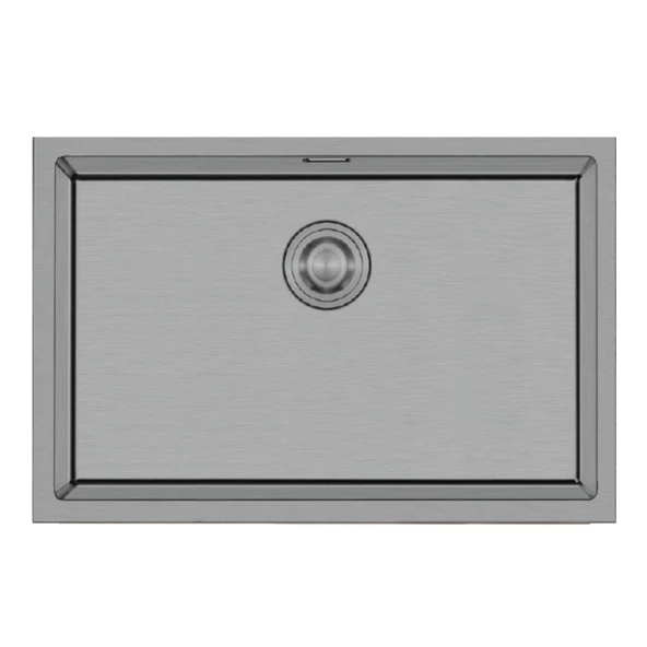 Crauf Stella 4454 PVD Mat Gri 50x40 El Yapımı Paslanmaz Çelik Mutfak Eviyesi ürün görseli 1