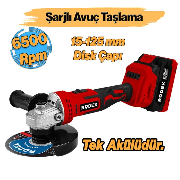 PTTAVM: Rodex Akülü Şarjlı Avuç Taşlama Spiral Makinesi 20 Volt