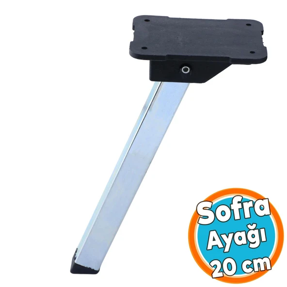 Metal Sofra Ayağı Plastik Siyah Taban Katlanır Yer Sofrası Sini Altı 20 cm ürün görseli 1