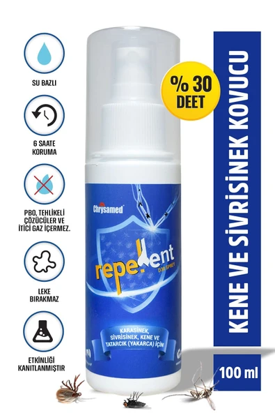 Chrysamed Repellent Yüksek Etkili Sinek ve Kene Kovucu 100 ml ürün görseli 1