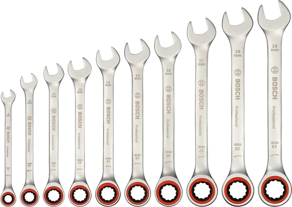 Bosch Profesyonel Anahtar Takımı 10 Parça - 1600A02AU0 ürün görseli 1
