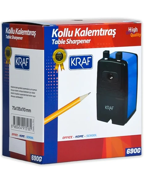 Kraf Kollu Kalemtraş Mavi G690 ürün görseli 1