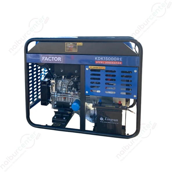 Factor KDK15000RE Dizel Jeneratör 15KVA Marşlı Monofaze ürün görseli 1