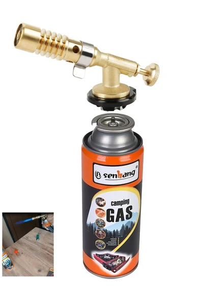 Depolife Şaloma Gaz Pürmüz Başlığı Tamirci Pürmüz Kafası torch başlık yüksek alev Kaynak çakmağı Kamp gazı ürün görseli 1