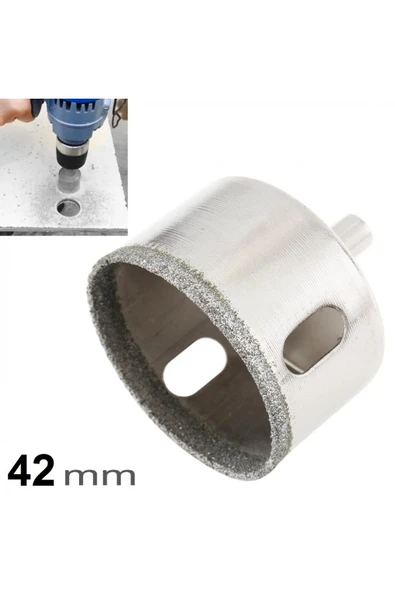 Depolife Mermer Granit Fayans Cam Yuvarlak Delme 42mm Matkap Uyumlu Elmaslı Boru Tipi Panc ürün görseli 1