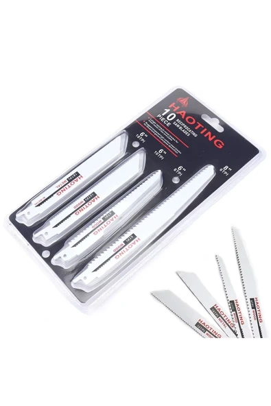 Depolife Tilki Kuyruğu Testeresi Seti 10 Parçalı Set Ahşap Metal Kemik Plastik Kesme Testere Ucu ürün görseli 1
