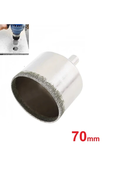 Depolife Mermer Granit Fayans Porselen Cam 70mm Yuvarlak Delme Pancı Elmas Uçlu Delik Açma Karot Matkap Ucu ürün görseli 1