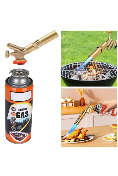 Depolife Yüksek Alevli Pürmüz Torch Yakma Barbekü Odun Tutuşturma Tabancası Metal Kafa Tamirci Kaynak pürmüzü ürün görseli 1