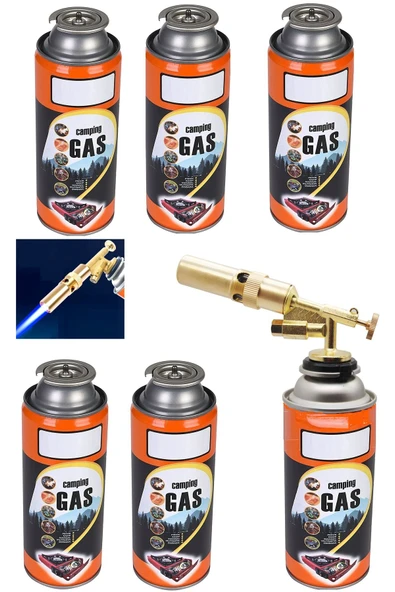 Depolife Tamirci Kaynak Şalama Pürmüz Yüksek Alevli Çakmak Metal Kafa Pürmüs 5li Kamp Gazı Çakmaklı Torch Set ürün görseli 1