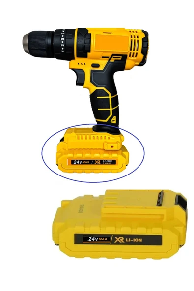 Depolife Şarjlı Tornavida Pili Akülü Matkap Aküsü 2.0 Mah Lion Yedek Batarya 5.0ah Battery Universal Işıklı ürün görseli 1