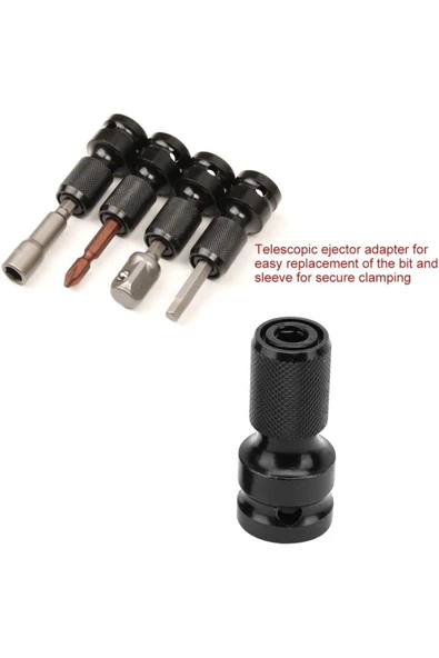 Depolife Torklu Somun Sıkma Bijon Sökme Darbeli Matkap için Bits Adaptörü 1 adet Yaylı Ağır hizmet Mandreni ürün görseli 1