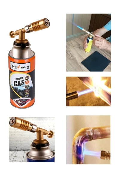 Depolife Şaloma Gaz Pürmüz Başlığı Tamirci Pürmüz Kafası torch başlık yüksek alev Kaynak çakmağı çakmak gazı ürün görseli 1