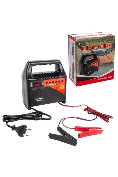 pogom Hb-1206s-gs 6 Volt - 12 Volt 6 Amper Ledli Göstergeli Akü Şarj Cihazı ürün görseli 1