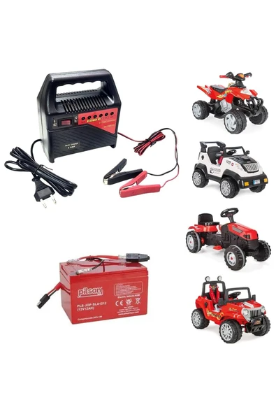 Depolife Akü Şarj Cihazı 6 Amp PİLSAN TRAKTÖR Akülü Atv Araba Jeep 12 Volt 6 Volt Akü Şarj Cihazı Şarz Aleti ürün görseli 1