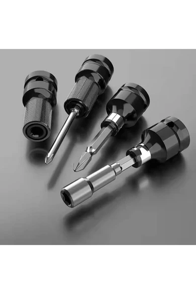 Depolife Torklu bijon Somun Sökme Darbeli Matkap için Bits altıgen Adaptör 4lü Set Yaylı Ağır hizmet Mandreni ürün görseli 1
