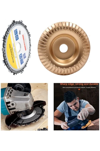 Depolife Ahşap Törpü Eğe Disk Ve Zincirli Testere Oval Oyma Açılı Taşlama Aşındırma Oyma Şekillendirme Set ürün görseli 1