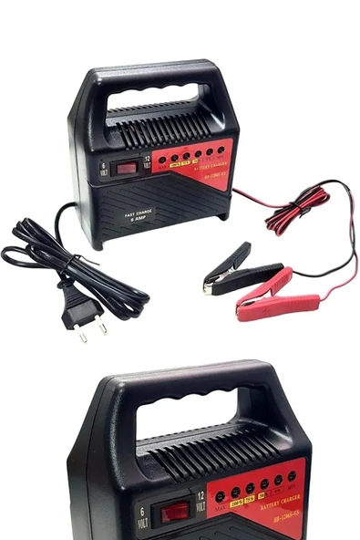 Millian Akü Şarj Cihazı -  Araba Motosiklet Tekne Aküleri Akülü çocuk araçları için 6 Volt ve 12 Volt ürün görseli 1