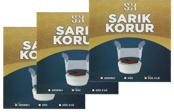 Sarık Koruyucu Düz ( 3 Adet ) - Resim 2