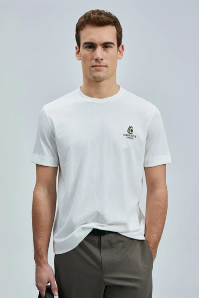 Lufian Minimalist Yuvarlak Yaka Kısa Kol Erkek T-Shirt - Günlük Stil ürün görseli 1