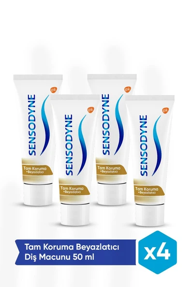 Sensodyne Tam Koruma+Beyazlatıcı Diş Macunu 50 ml X 4 ADET ürün görseli 1