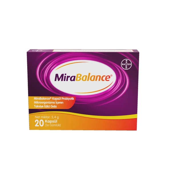 Mirabalance Probiyotik İçeren Takviye Edici Gıda 20 Kapsül ürün görseli 1