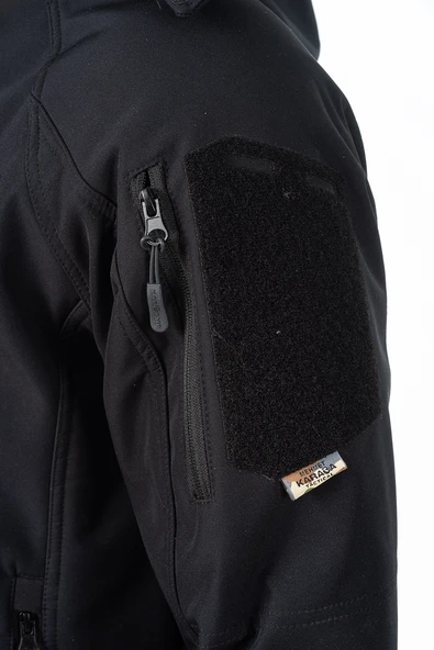 KARCAMP 331 MODEL KAMUFLAJ DOUBLE SOFTSHELL MONT (SİYAH) - Resim 4