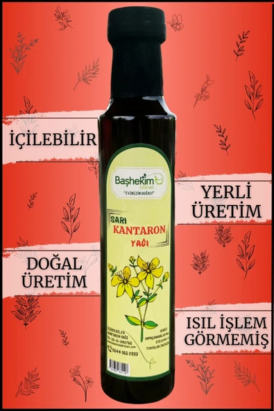 Sarı Kantaron Yağı 250 Ml Doğal Üretim İçilebilir Yerli Üretim Isıl İşlem Görmemiş ürün görseli 1