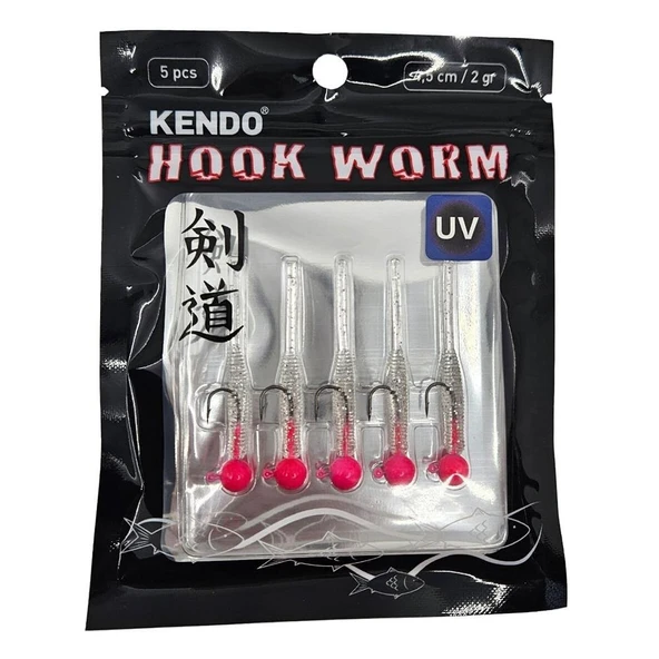 Kendo Hook Worm CY092 Jighead+Lrf Silikonu 2gr+4.5cm - Resim 8