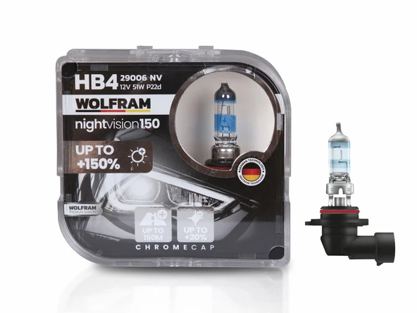 HB4 Halojen Ampul NV +%150 Fazla Işık ve %20 Beyaz Işık 12V 51W ürün görseli 1