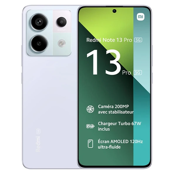 Xiaomi Redmi Note 13 Pro 5G Mor 256 GB 8 GB RAM İthalatçı Garantili ürün görseli 1