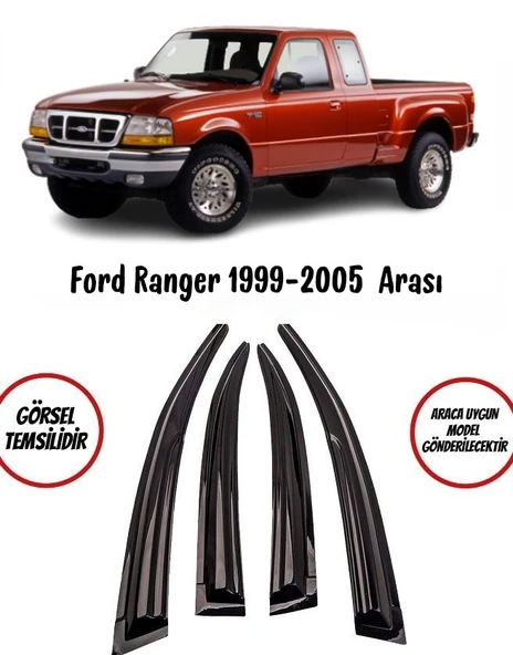 Ford Ranger 1999-2005 Cam Rüzgarlığı 4lü ürün görseli 1