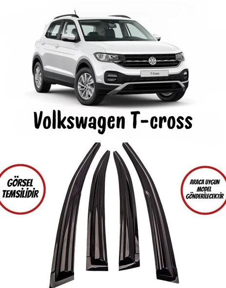 Volkswagen T-Cross Cam Rüzgarlığı 4lü ürün görseli 1