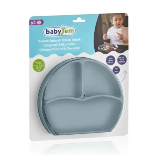 Babyjem Silikon Tabak 715 Mint ürün görseli 1