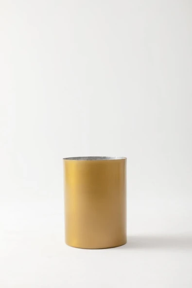 Güleç Yapay Çiçek Metal Saksı Gold 30*40 ürün görseli 1