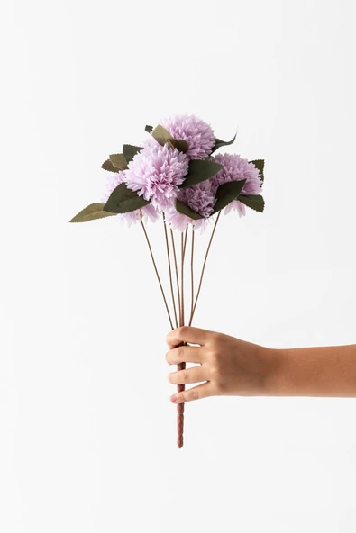 Güleç Yapay Çiçek Yapay Kasımpatı Çiçeği Lila 40 Cm 7 Dal ürün görseli 1