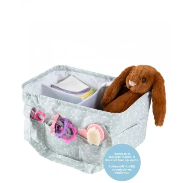 Babyjem Katlamalı Anne & Bebek Organizer 795 Yeşil Çiçek ürün görseli 1