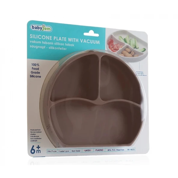 Babyjem Silikon Tabak 715 Mocha ürün görseli 1