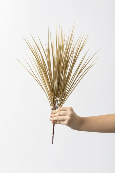 Güleç Yapay Çiçek Yapay Saz Demeti Gold 50 Cm 7 Dal(Uv) ürün görseli 1