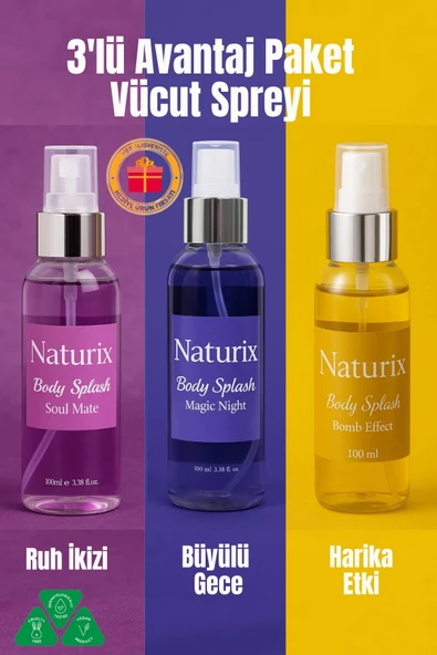 3'lü Body Splash Seti | Soul Mate Angel - Magic Night Noir - Bomb Effect Bombshell | 100 ml ürün görseli 1