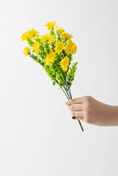 Yapay Papatya Demeti 35 Cm 5 Dal - Resim 3