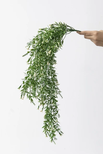Yapay Sarmaşık (Uv) Korumalı Küpe Yeşil Beyaz 80 Cm 5 Dal (Uv) ürün görseli 1