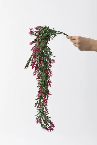 Yapay Sarmaşık Uv Korumalı Küpe Yeşil Pembe 80 Cm 5 Dal ürün görseli 1