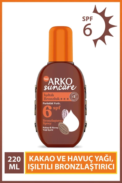 Suncare Spf6 Bronzlaştırıcı Güneş Yağı Sprey 220 ml ürün görseli 1