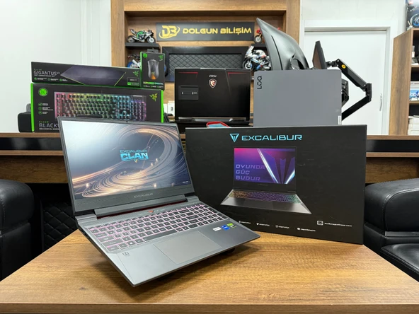 Casper Excalibur G870.1270-BFB0X-B Intel Core i7 12700H 32GB RAM 1TB SSD RTX4060 15.6” FHD 144Hz (İKİNCİ EL) ürün görseli 1