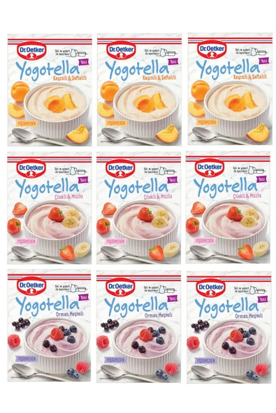 Dr.Oetker Yogotella 9 Paket (3 farklı çeşit) ürün görseli 1