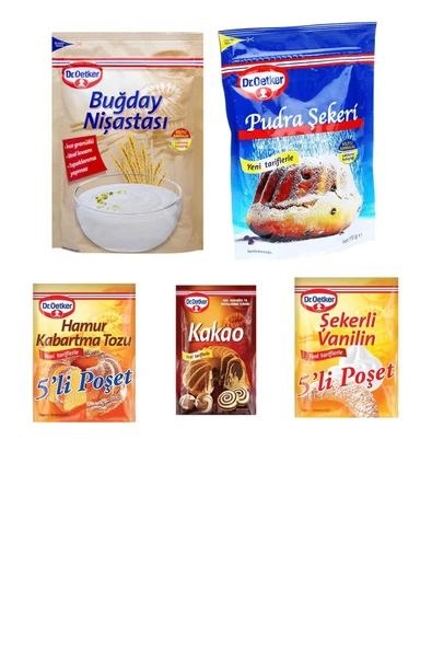 Dr. Oetker Kurabiye Malzeme Paketi-1 (buğday Nişastası + Pudra Şekeri + Vanilya + Kakao+ Kabartma Tozu)) ürün görseli 1