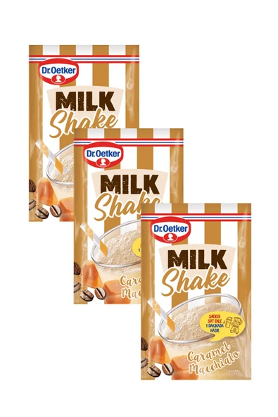 Dr. Oetker Dr Oetker Karamelli Kahveli Milkshake Toz Karışımı 3'lü ürün görseli 1