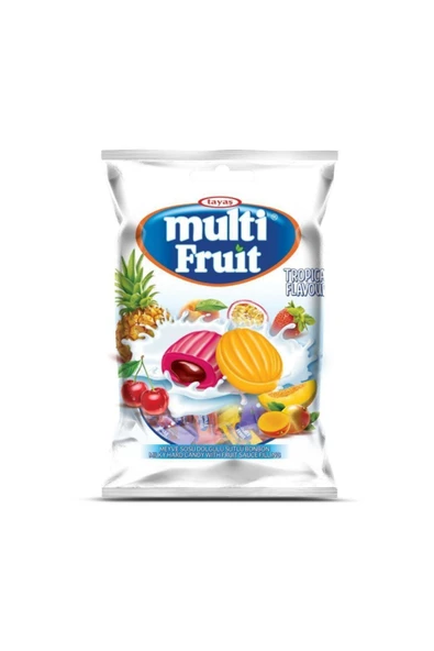 TAYAŞ Multi Fruit Sütlü Ve Meyve Sosu Dolgulu Sütlü Bonbon 500 Gr. ürün görseli 1