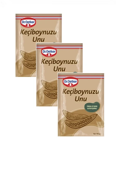 Dr. Oetker Keçiboynuzu Unu 100 gr. x 3 Adet ürün görseli 1